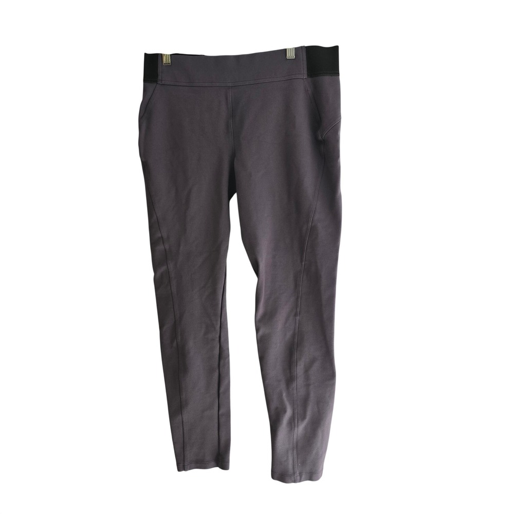 Simply Vera Vera‎ Wang Skinny Ponte Pants Gray Purple Pull On Leggings Large